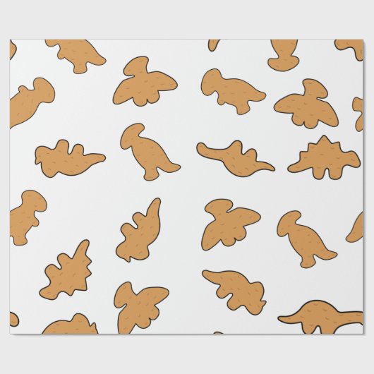 Dino Nuggets Patroon Cadeaupapier (Vlak)