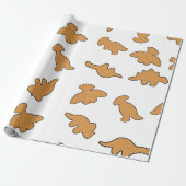Dino Nuggets Patroon Cadeaupapier (Uitgerold)