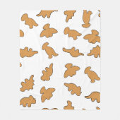 Dino Nuggets Patroon Fleece Deken (Voorkant)