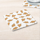 Dino Nuggets Patroon Kartonnen Onderzetters (Schuin)