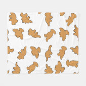 Dino Nuggets Pattern Fleece Deken (Voorkant (Horizontaal))