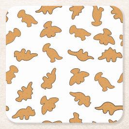 Dino Nuggets Pattern Kartonnen Onderzetters