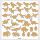 Dino nuggets verslaafde set van 30 sticker (Vel)