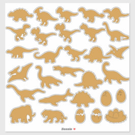 Dino nuggets verslaafde set van 30 sticker