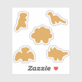 Dino nuggets verslaafde sticker (Vel)