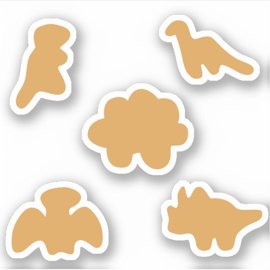 Dino nuggets verslaafde sticker (Voorkant)