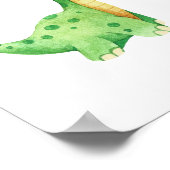 Dino Nursery Poster Dinosaur Kinder Room Decor (Hoek)