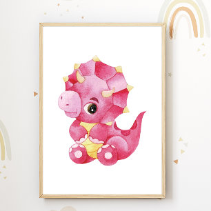 Dino Nursery Poster Dinosaur Kinder Room Decor