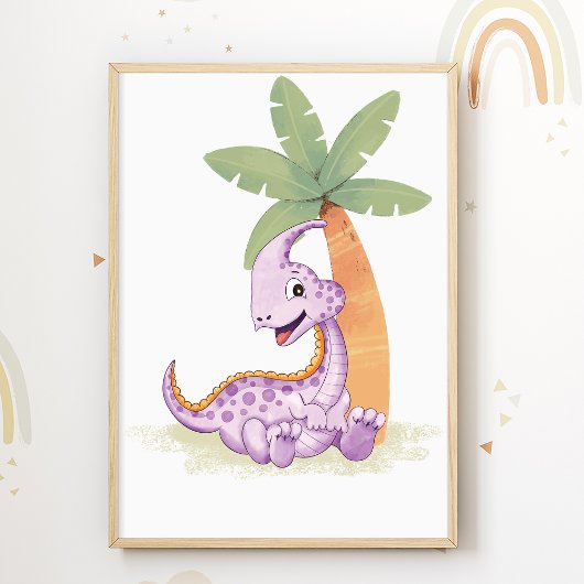Dino Nursery Poster Dinosaurs Kinder Room Print