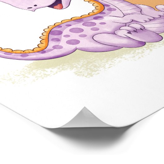 Dino Nursery Poster Dinosaurs Kinder Room Print (Hoek)