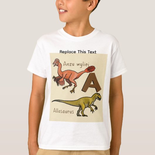Dino of Prehistorisch Dier Letter A T-shirt (Voorkant)