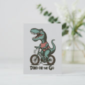 Dino onderweg briefkaart (Staand voorkant)