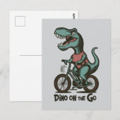 Dino onderweg briefkaart (Voorkant / Achterkant)