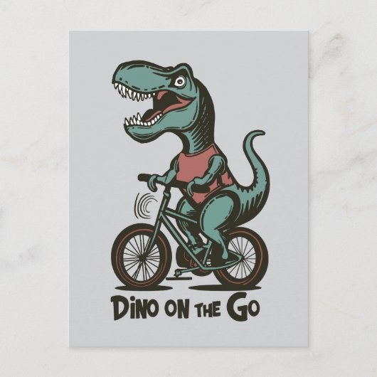 Dino onderweg briefkaart (Voorkant)