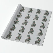 Dino onderweg cadeaupapier (Uitgerold)