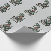 Dino onderweg cadeaupapier (Hoek)