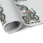 Dino onderweg cadeaupapier (Rol Hoek)