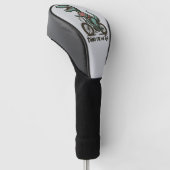 Dino onderweg golfheadcover (Schuin)
