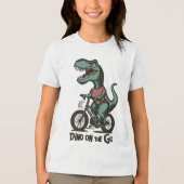 Dino onderweg Tri-Blend shirt (Voorkant)