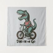 Dino onderweg wandkleed (Voorkant)