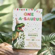 Dino One-A-Saurus 1e verjaardagsfeestje