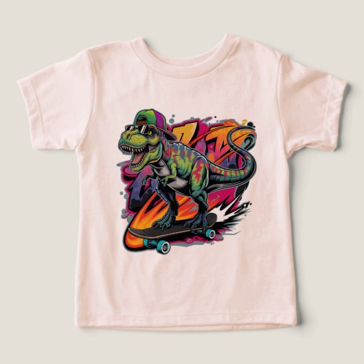 Dino op een Skateboard (Design voorkant)