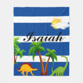 Dino op het strand fleece deken (Voorkant)