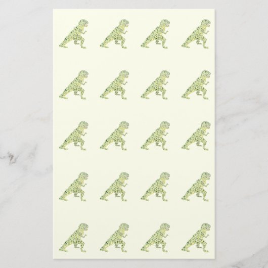 Dino op Stippen Briefpapier (Voorkant)