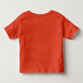 DINO - Oranje Toddler Fine Jersey T-Shirt (Achterkant)