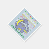 Dino Paars Ugly kerstSweater Wildlife Series Servetten (Hoek)