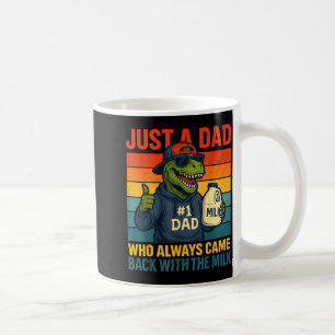 Dino Papa Retro Melk Grap Grappige Vaderdag Koffiemok