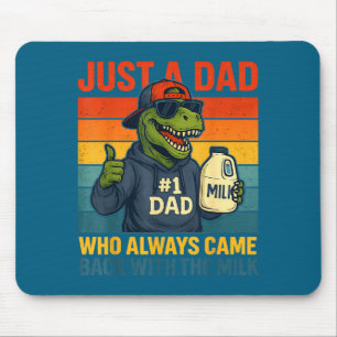 Dino Papa Retro Melk Grap Leuk Vaderdag Muismat