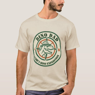 Dino Papa T-shirt, Dinosaur Verjaardagsfeestje T-shirt