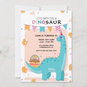 Dino Party Birthday Kaart