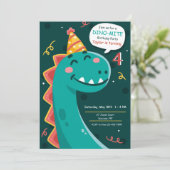 Dino Party Birthday Kaart (Staand voorkant)
