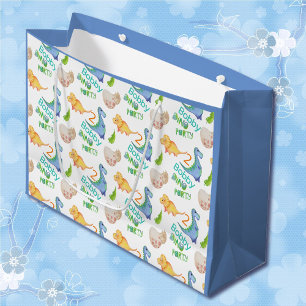 Dino Party Cute Dinosaur Birthday Boy Name & Age Groot Cadeauzakje