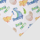 Dino Party Cute Dinosaur Birthday Boy Name & Age Tissuepapier (Detail)