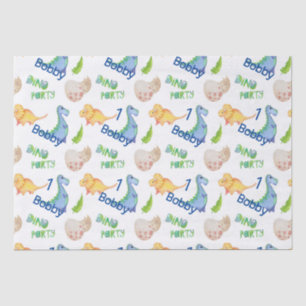 Dino Party Cute Dinosaur Birthday Boy Name & Age Tissuepapier