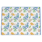 Dino Party Cute Dinosaur Birthday Boy personalisee Groot Cadeauzakje (Voorkant)