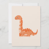 Dino Party | Cute Dinosaurs First Birthday Invitat Kaart (Achterkant)
