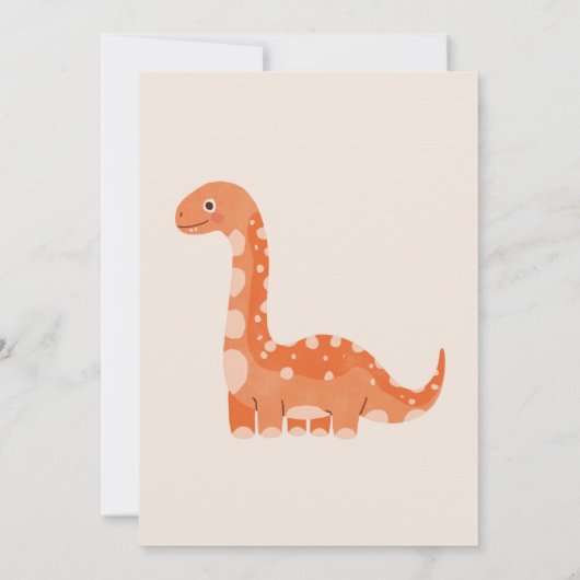 Dino Party | Cute Dinosaurs First Birthday Invitat Kaart (Achterkant)