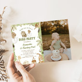 Dino Party | Cute Dinosaurs First Birthday Photo Kaart