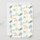 Dino Party Dino Mite Foto Verjaardag Kaart (Achterkant)