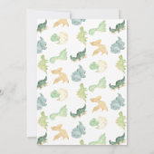 Dino Party Dino Mite Foto Verjaardag Kaart (Achterkant)