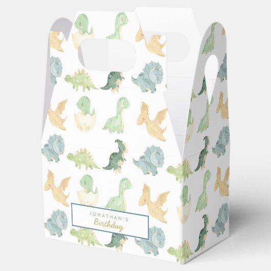Dino Party Dino mite Verjaardag Bedankdoosjes (Geopend)