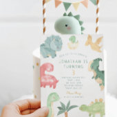 Dino Party Dino mite Verjaardag Kaart