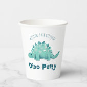 Dino Party Dinosaur Kinderen van Birthday Papieren Bekers (Voorkant)