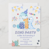 Dino Party eerste verjaardag schattige dinosauruss Kaart (Voorkant)