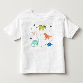 Dino Party Jurassic Kleurrijke Dinosaurus Verjaard Kinder Shirts