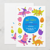 Dino Party Kaart (Voorkant / Achterkant)